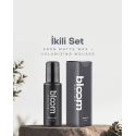 Bloom Man Bloom Series Erkek Saç Şekillendirici 2’li Set | Kron Matte Wax + Volumizing Mousse Saç Köpüğü
