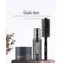 Bloom Man Bloom Series Saç Bakım ve Şekillendirme 3’lü Set | Argan Oil + Peerless Wax + Fön Fırçası